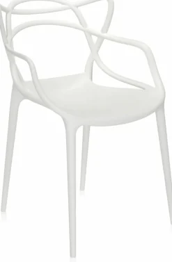 Chaise avec accoudoirs blanche Masters - Kartell
