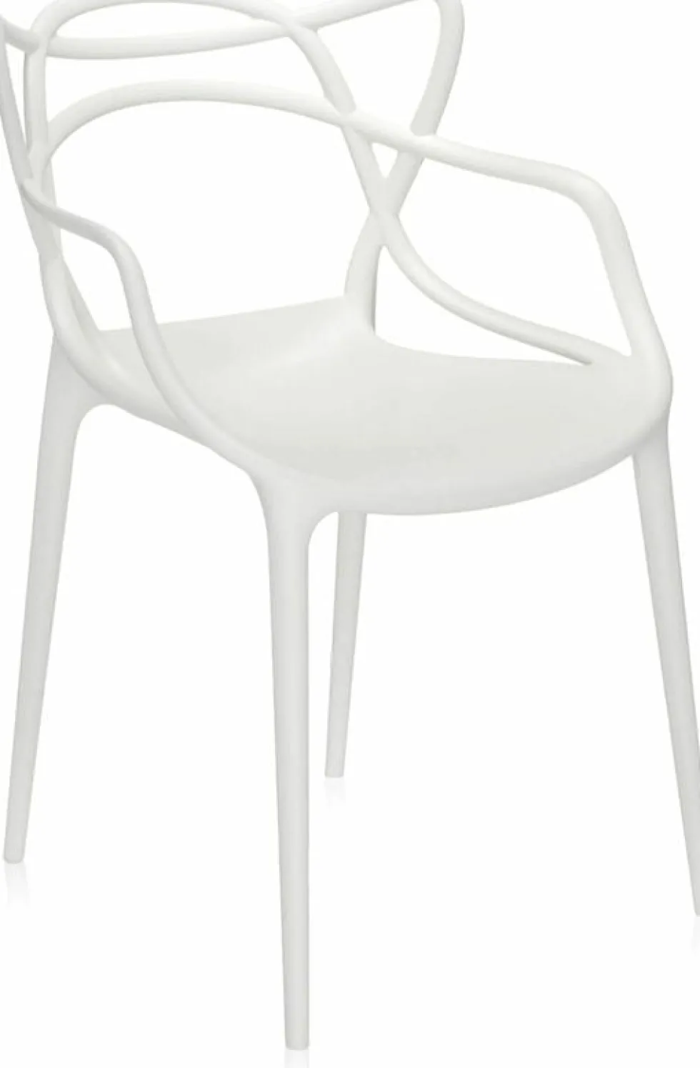 Chaise avec accoudoirs blanche Masters - Kartell
