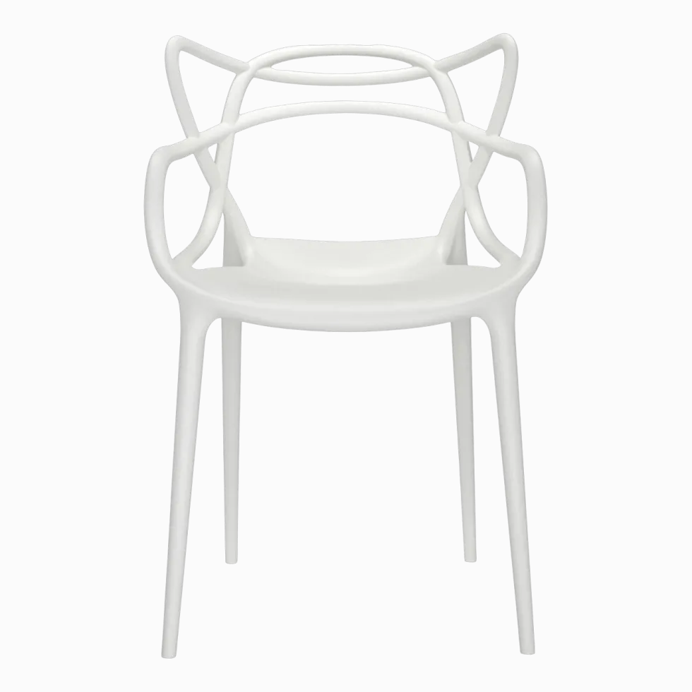 Chaise avec accoudoirs blanche Masters - Kartell