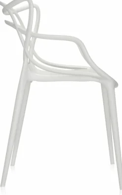 Chaise avec accoudoirs blanche Masters - Kartell