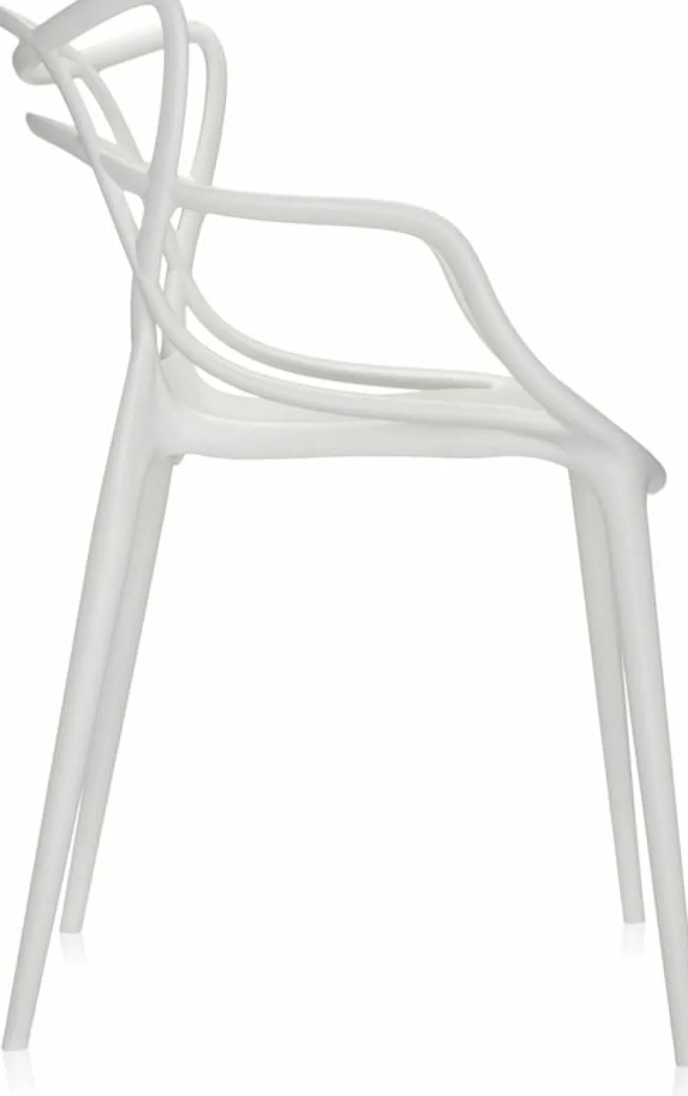 Chaise avec accoudoirs blanche Masters - Kartell