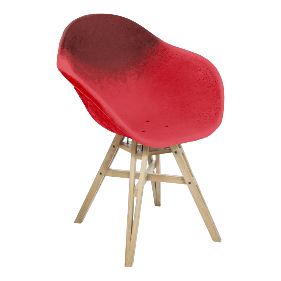 Chaise avec accoudoirs bordeaux et rouge Gravêne 6.7 - Maximum