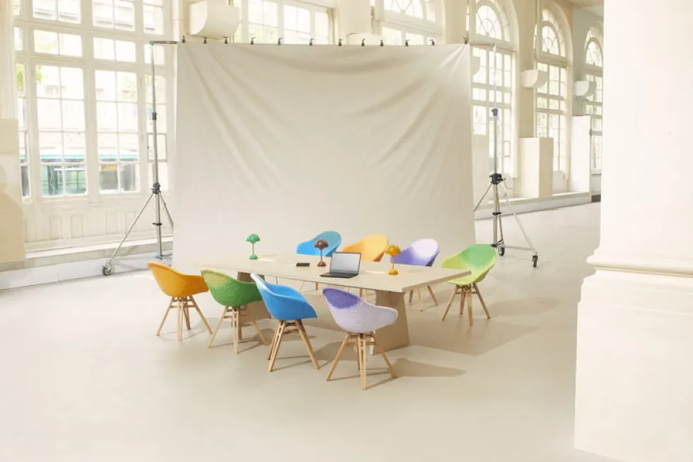 Chaise avec accoudoirs bordeaux et rouge Gravêne 6.7 - Maximum