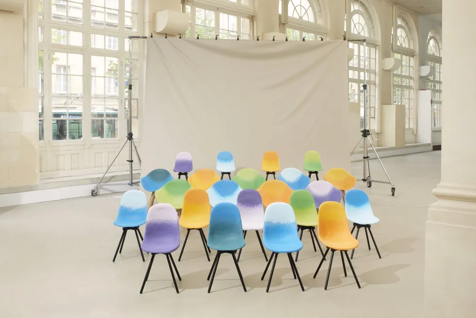 Chaise avec accoudoirs bordeaux et rouge Gravêne 6.7 - Maximum