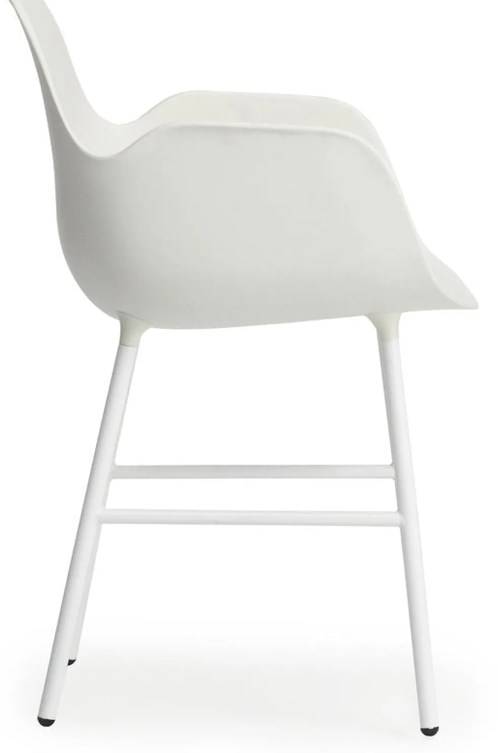 Chaise avec accoudoirs en acier et pp blanc Form - Normann Copenhagen