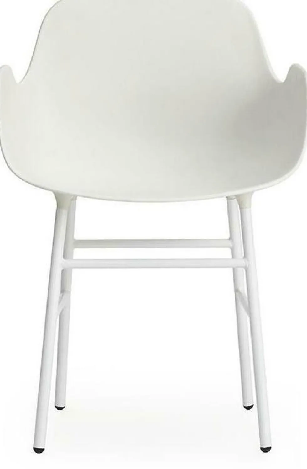 Chaise avec accoudoirs en acier et pp blanc Form - Normann Copenhagen