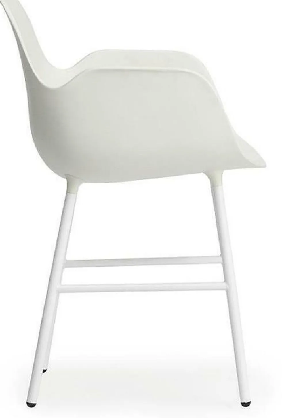 Chaise avec accoudoirs en acier et pp blanc Form - Normann Copenhagen