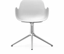 Chaise avec accoudoirs en aluminium et pp blanc Form - Normann Copenhagen