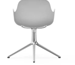 Chaise avec accoudoirs en aluminium et pp blanc Form - Normann Copenhagen