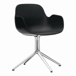Chaise avec accoudoirs en aluminium et pp noir Form - Normann Copenhagen