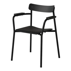 Chaise avec accoudoirs en bois éco-certifié noir Etude - TIPTOE