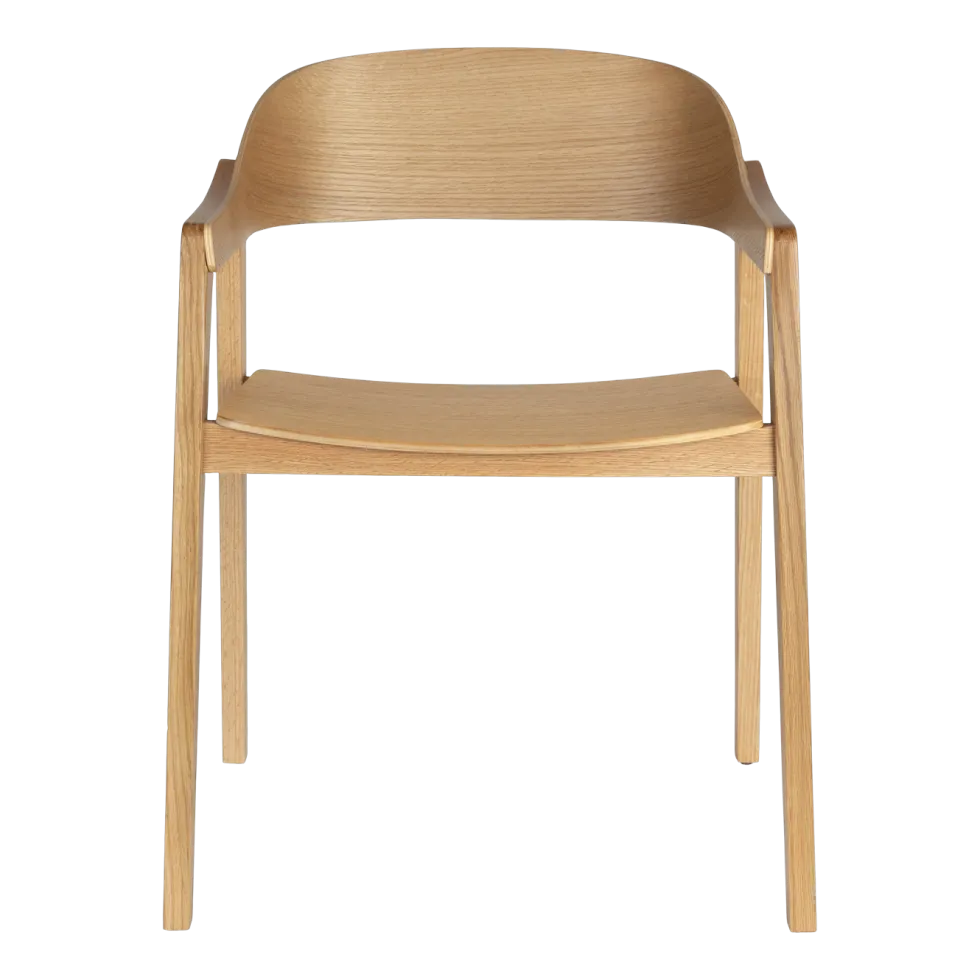 Chaise avec accoudoirs en bois de chêne Westlake - Dutchbone