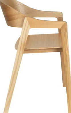 Chaise avec accoudoirs en bois de chêne Westlake - Dutchbone