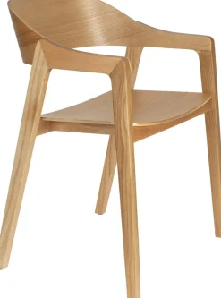 Chaise avec accoudoirs en bois de chêne Westlake - Dutchbone