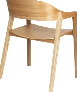 Chaise avec accoudoirs en bois de chêne Westlake - Dutchbone