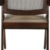 Chaise avec accoudoirs en bois de manguier et rotin Rosalia - Pomax