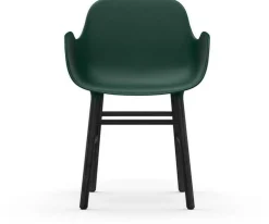 Chaise avec accoudoirs en bois noir et pp vert Form - Normann Copenhagen