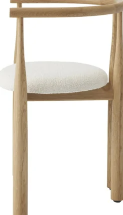 Chaise avec accoudoirs en chêne huilé avec revêtement Bukowski - New works