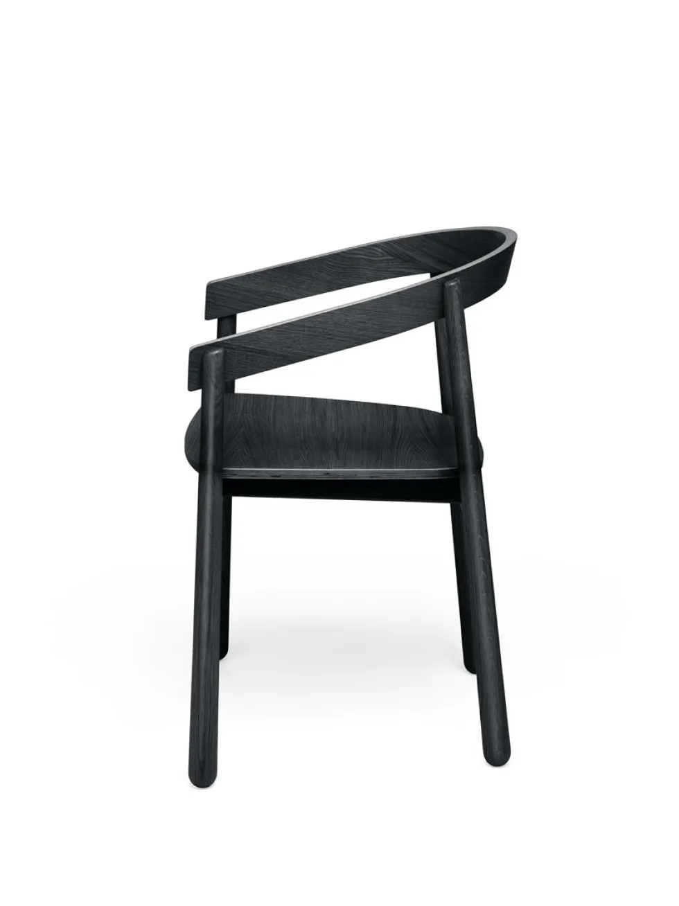 Chaise avec accoudoirs en chêne noir Homerun - Fest Amsterdam