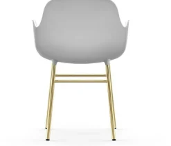 Chaise avec accoudoirs en laiton et pp blanc Form - Normann Copenhagen