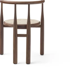Chaise avec accoudoirs en noyer et cannage Bukowski - New Works