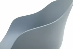 Chaise avec accoudoirs en plastique recyclé bleu ardoise et pieds en aluminium AAC 220 2.0 - HAY
