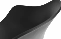 Chaise avec accoudoirs en plastique recyclé noir et pieds en acier chromé AAC 226 2.0 - HAY