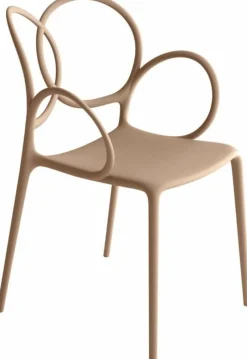 Chaise avec accoudoirs en polypropylène rose Sissi - Driade