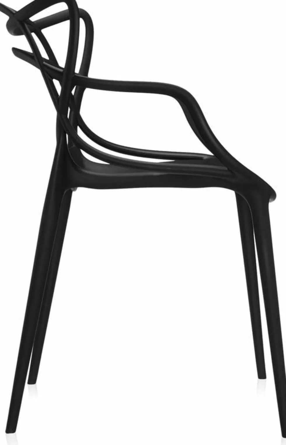 Chaise avec accoudoirs noire Masters - Kartell