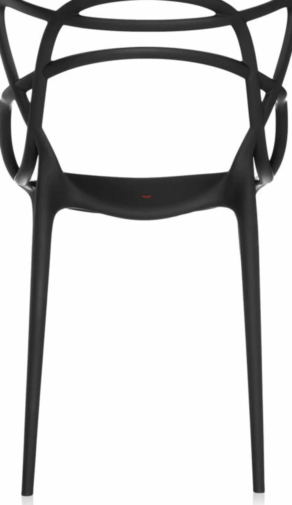 Chaise avec accoudoirs noire Masters - Kartell