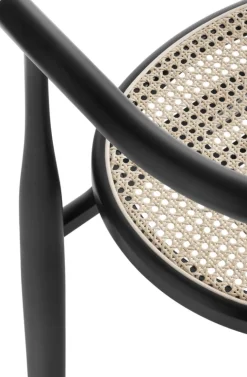 Chaise avec accoudoirs noir et cannage Bukowski - New Works