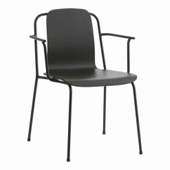 Chaise avec accoudoirs noir structure noire Studio noir - Normann Copenhagen