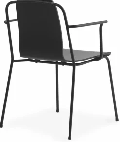 Chaise avec accoudoirs noir structure noire Studio noir - Normann Copenhagen