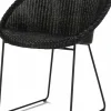 Chaise avec accoudoirs ronde en osier noir Joe - Vincent Sheppard