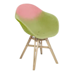 Chaise avec accoudoirs rose et pistache Gravêne 6.7 - Maximum