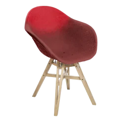 Chaise avec accoudoirs rouge et bordeaux Gravêne 6.7 - Maximum