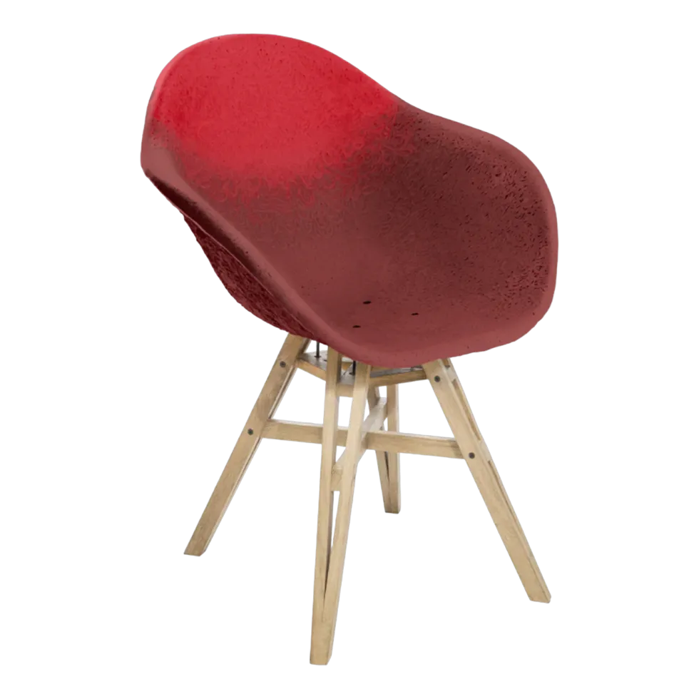 Chaise avec accoudoirs rouge et bordeaux Gravêne 6.7 - Maximum