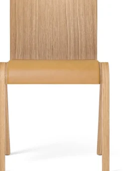 Chaise avec assise rembourrée en chêne naturel et tissu dakar 0250 78cm Ready - Audo