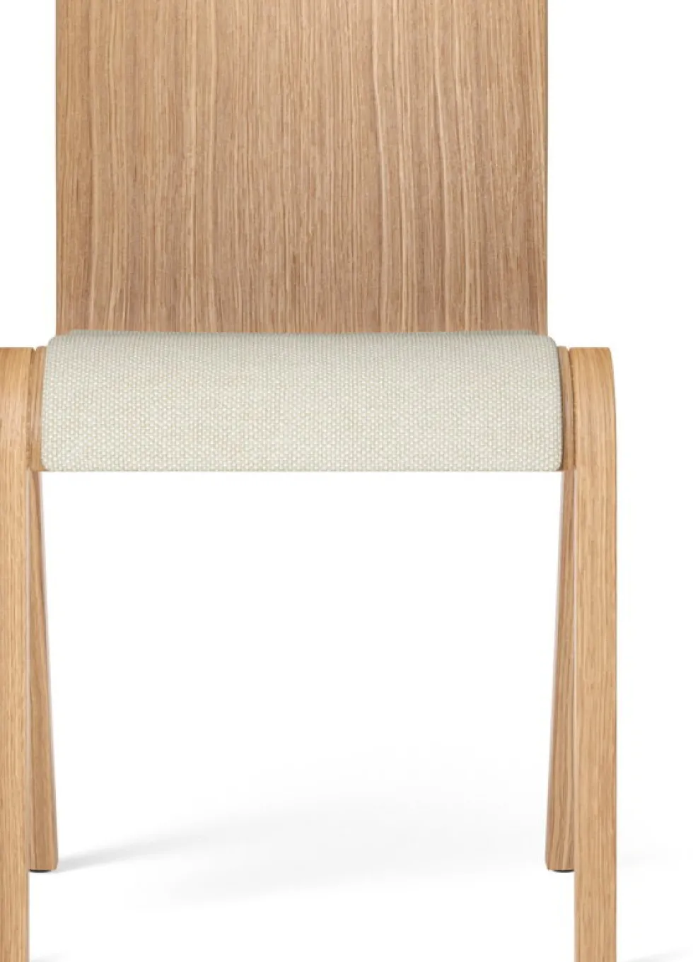 Chaise avec assise rembourrée en chêne naturel et tissu hallingdal 200 78cm Ready - Audo