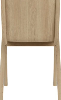 Chaise avec assise rembourrée en chêne naturel et tissu logan jasmine 78cm Ready - Audo