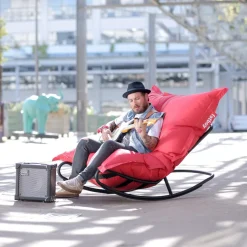 Chaise à bascule pour pouf Original noire Rock'n'Roll - Fatboy