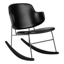 Chaise à bascule rembourrée noire Penguin - Audo