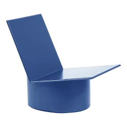 Chaise basse en acier poudré bleu 70x50cm Valérie - Serax