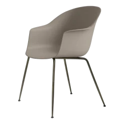 Chaise beige en laiton vieilli Bat - Gubi
