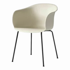 Chaise beige piétement noir JH28 Elefy - &tradition