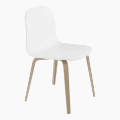 Chaise blanche et chêne naturel Visu - Muuto