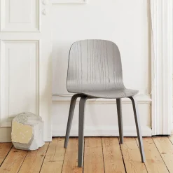 Chaise blanche et chêne naturel Visu - Muuto