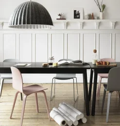 Chaise blanche et chêne naturel Visu - Muuto