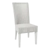 Chaise bois massif tressée en loom couleur nuage 101 X 49 X 65 Josephine - KOK