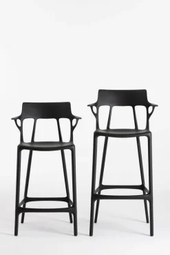 Chaise de bar blanche 65 cm A.I - Kartell